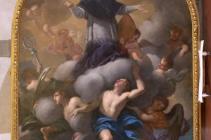Anton Domenico Gabbiani, San Francesco di Sales in gloria, Basilica dei Santi Apostoli di Firenze.