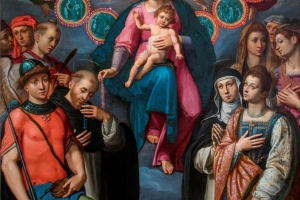 Bernardino Monaldi, Madonna del Rosario (1611), Museo d'Arte Sacra di Certaldo (Firenze).