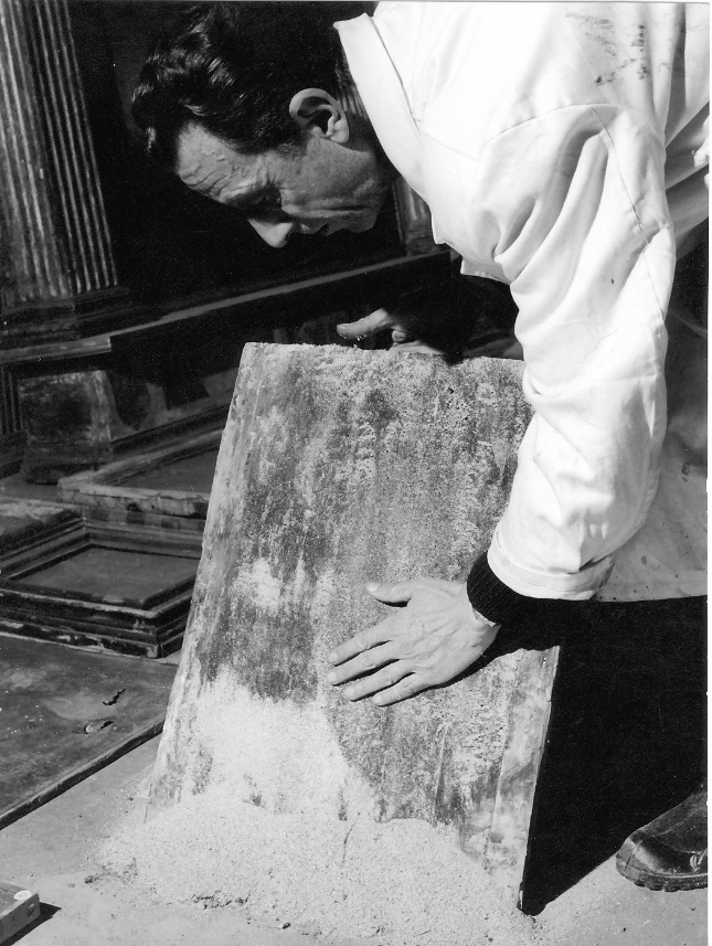 17 vittorio granchi con dipinto alluvionato segatura